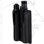ASP COMBO ÉTUIS BATON & LIGHT - CONCEALABLE BATONS + TUNGSTEN LIGHT - SNAP LOC BELT LOOP - BALLISTIC NYLON