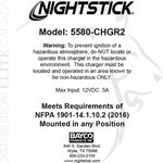 NIGHTSTICK WALL / VEHICLE-MOUNTABLE CHARGER - 5580 SERIES