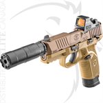 FN AMERICA FN 502 TACTICAL - FDE / FDE - (1) 15-RND (1) 10-RND