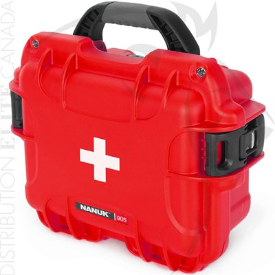 NANUK 905 CASE EMPTY W / FIRST AID LOGO - ROUGE NANUK 905 CASE EMPTY W / FIRST AID LOGO - ROUGE
