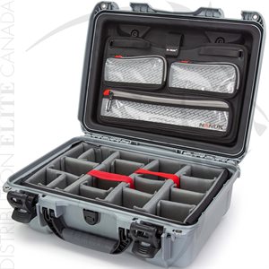 NANUK 925 CASE W / LID ORGANIZER / PADDED DIVIDER - ARGENT