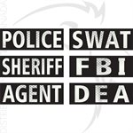 INFRARED ID REFLECTIVE-LUMINOUS BIG VEST PATCH 3x7in - CUST