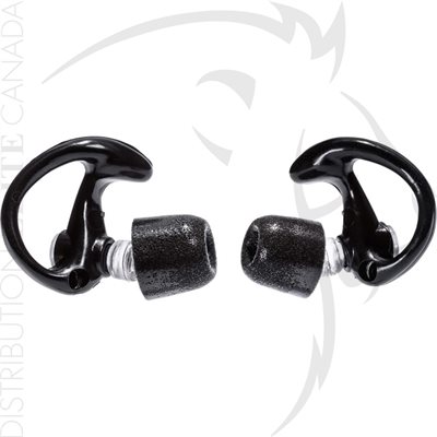 SUREFIRE COMPLY FOAM TIPPED FULL BLOCK - MD - BLK - 25 PAIR