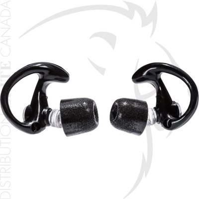 SUREFIRE COMPLY FOAM TIPPED FULL BLOCK EARPLUGS - MD - BLACK