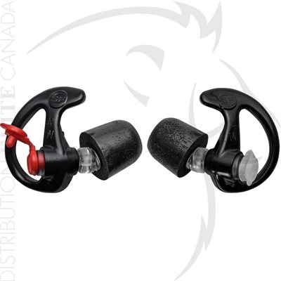 SUREFIRE COMPLY FOAM TIPPED FILTERED EARPLUGS - MD - BLACK